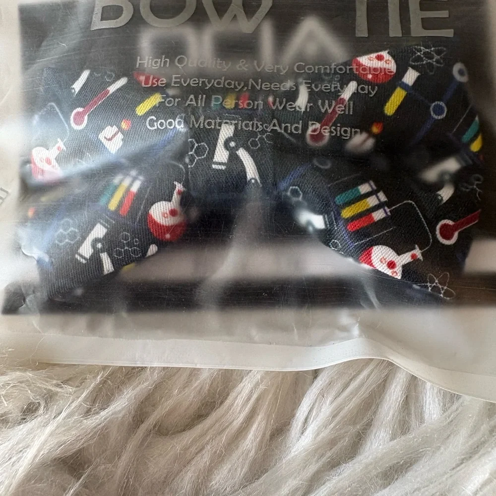 Science-Themed Black Bow Tie for Baby/Toddler NWT